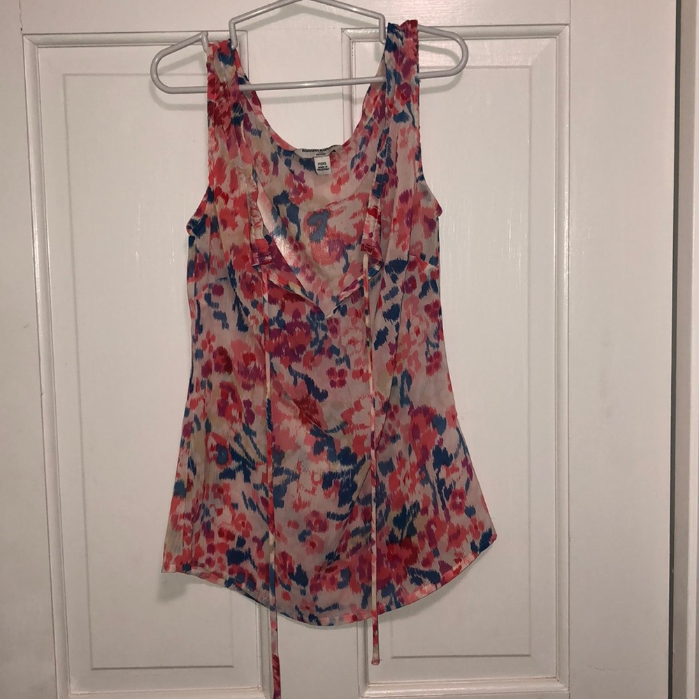 Flowered tank top blouse